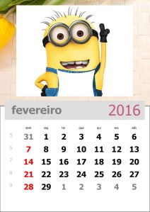 calendário-dos-minions-mês-de-fevereiro-de-2016